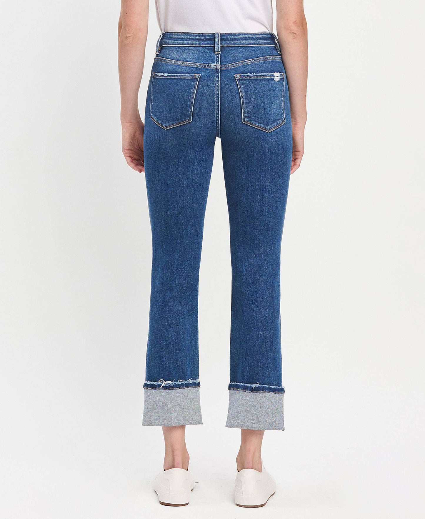 Vervet High Rise Cuffed Slim Straight Jean