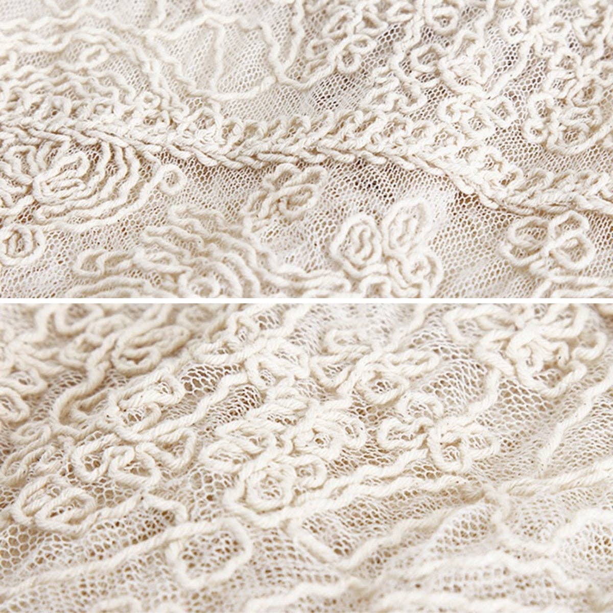 Cream Delicate Lace Button Up Cardigan