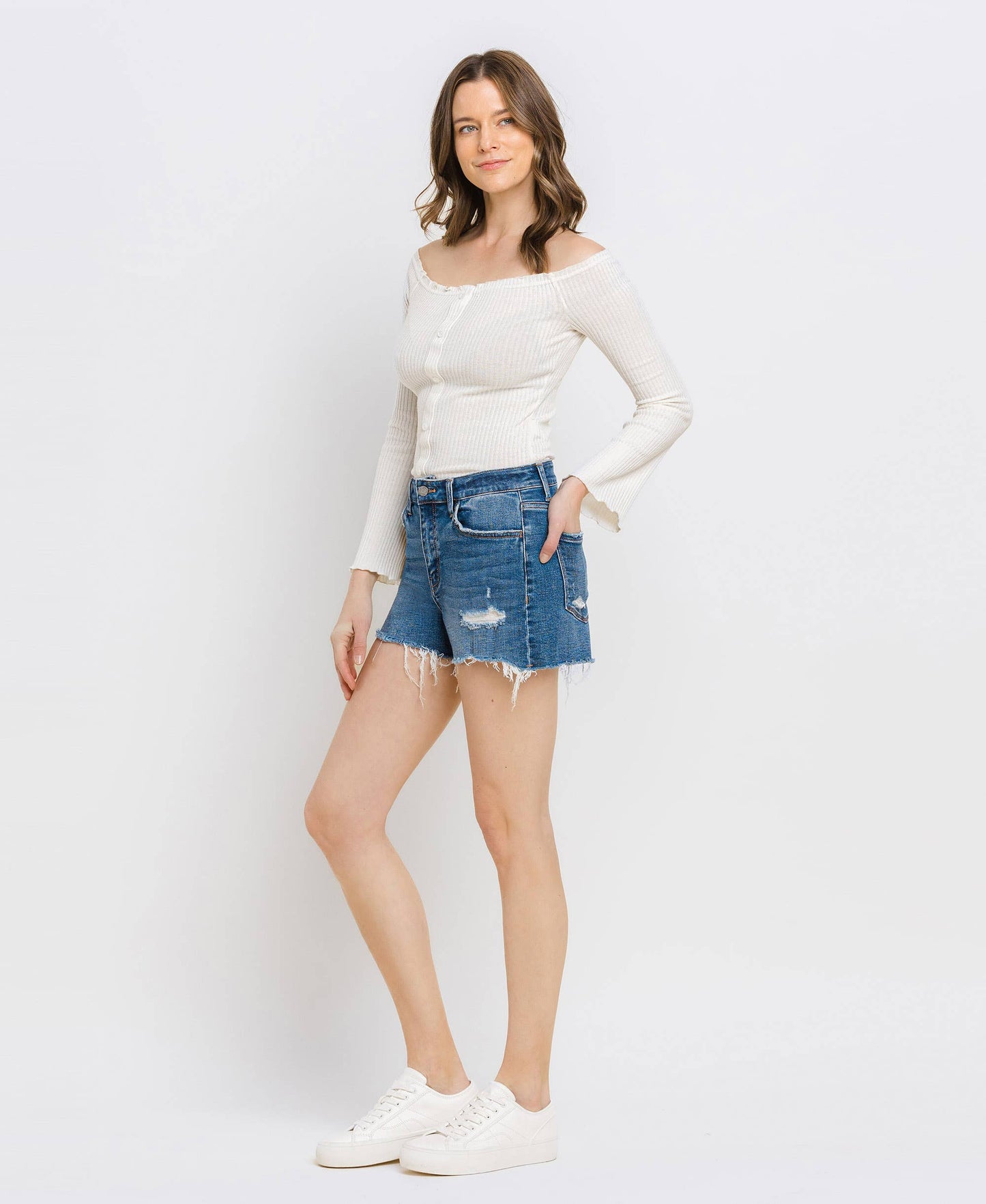 Flying Monkey High Rise Cutoff Shorts