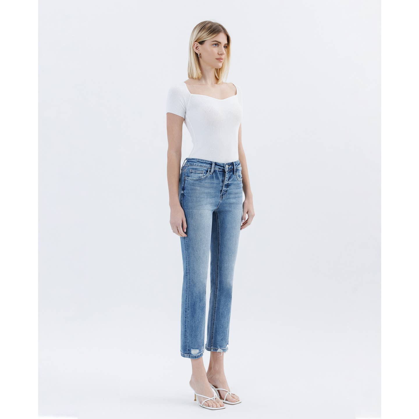 Flying Monkey High Rise Crop Slim Straight