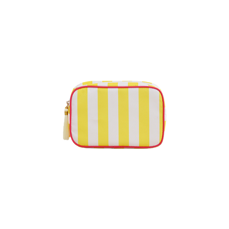 Striped Cosmetic Bag – Travel Makeup and Toiletry Pouch