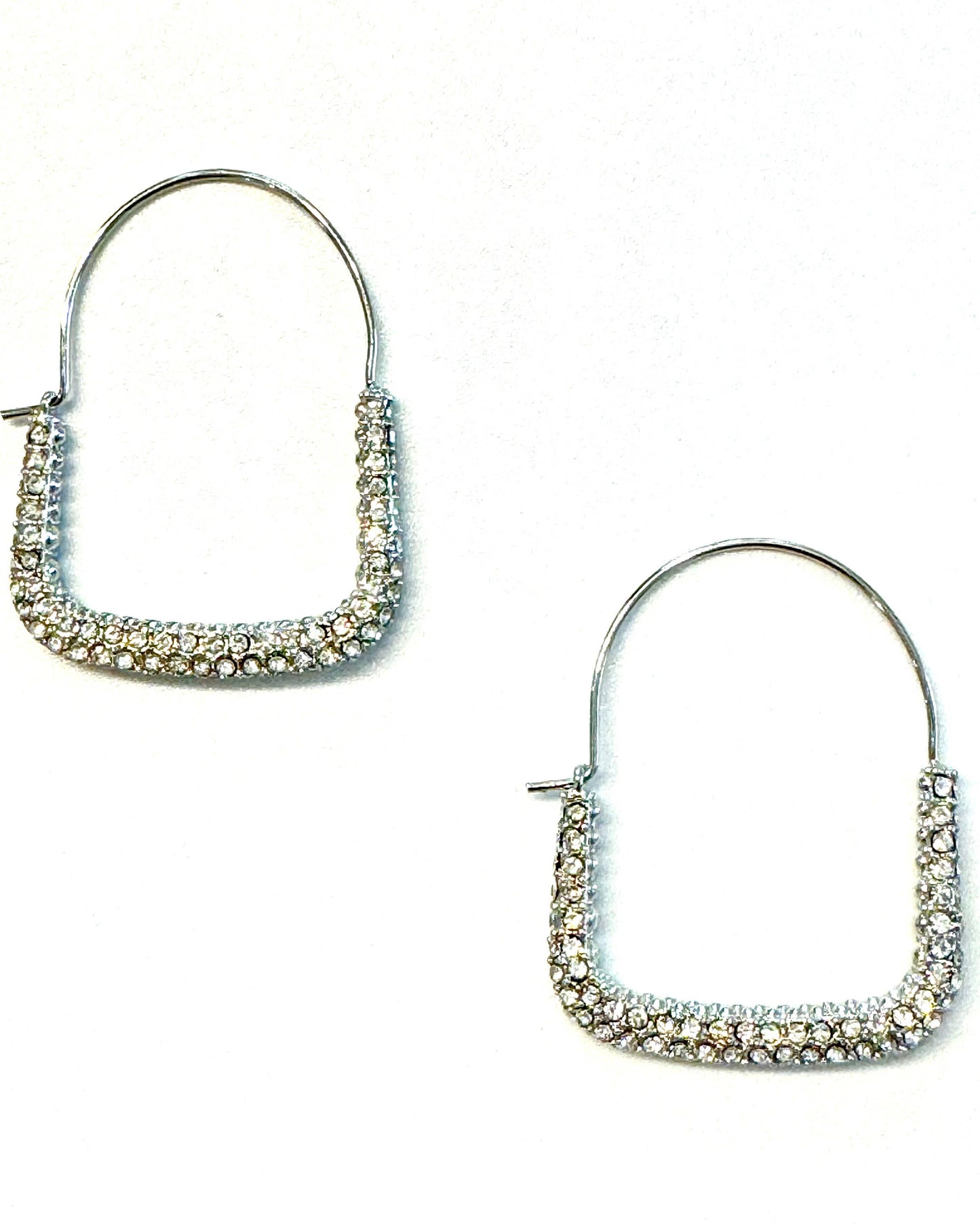Silver Diamond Hoops "Wila"