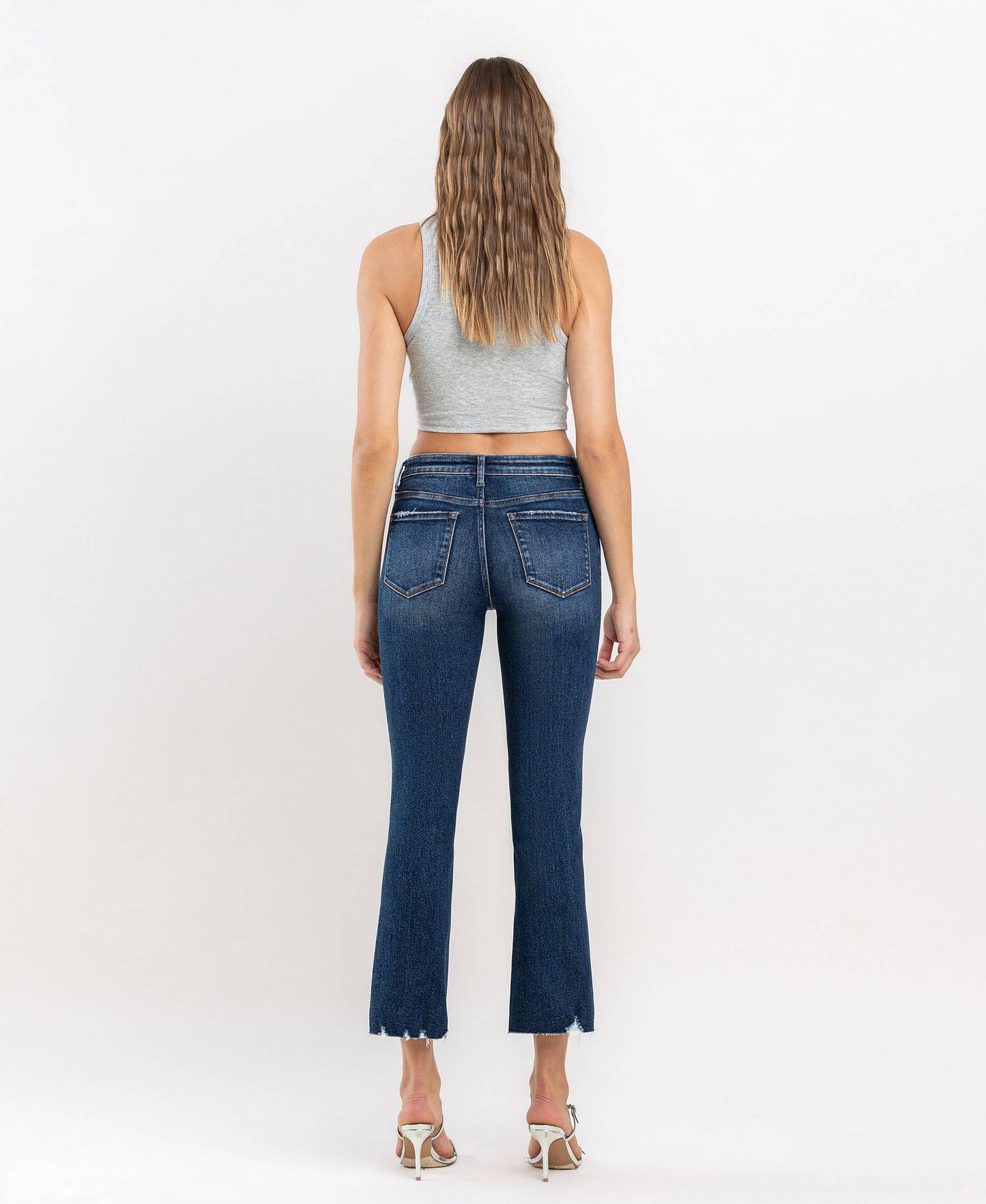 Lovervet Mid Rise Crop Mini Bootcut Jean
