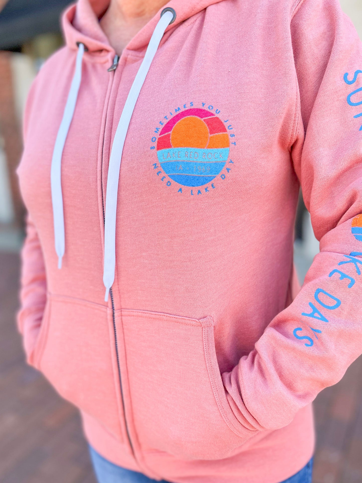 Sun Rays + Lake Days Zipper Hoodie