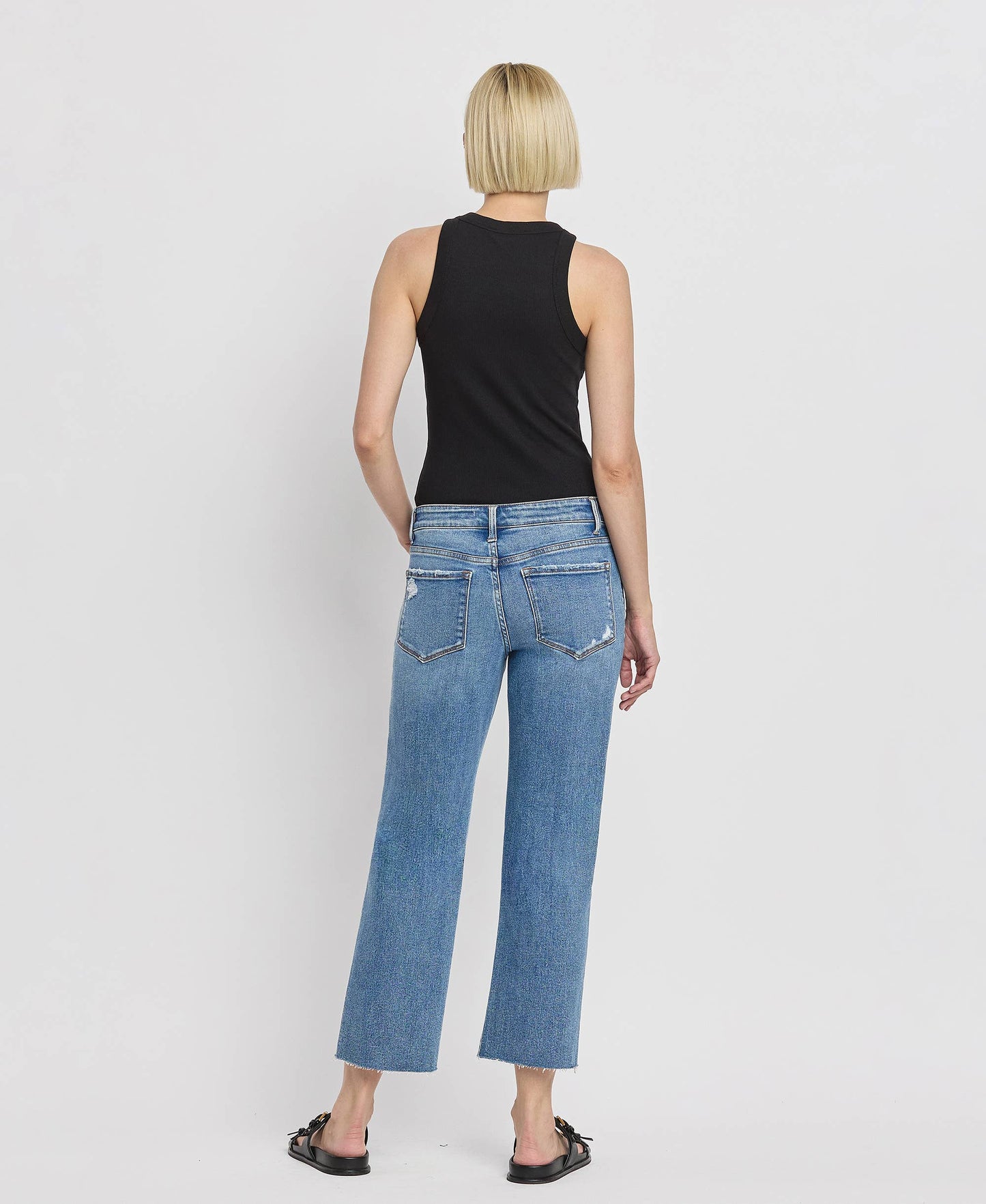 Vervet Mid Rise Crop Straight Jean