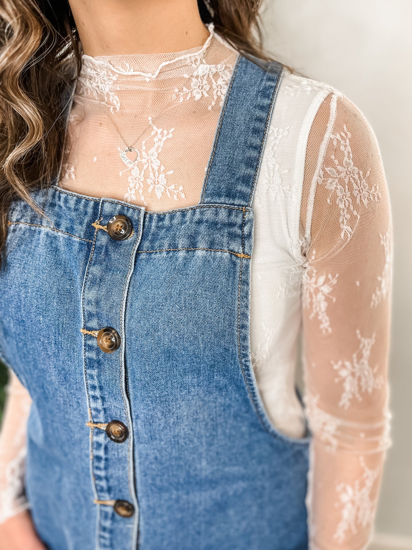Denim Suspender Dress