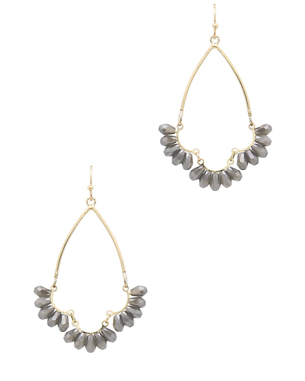 Opal Gold Gray Earrings