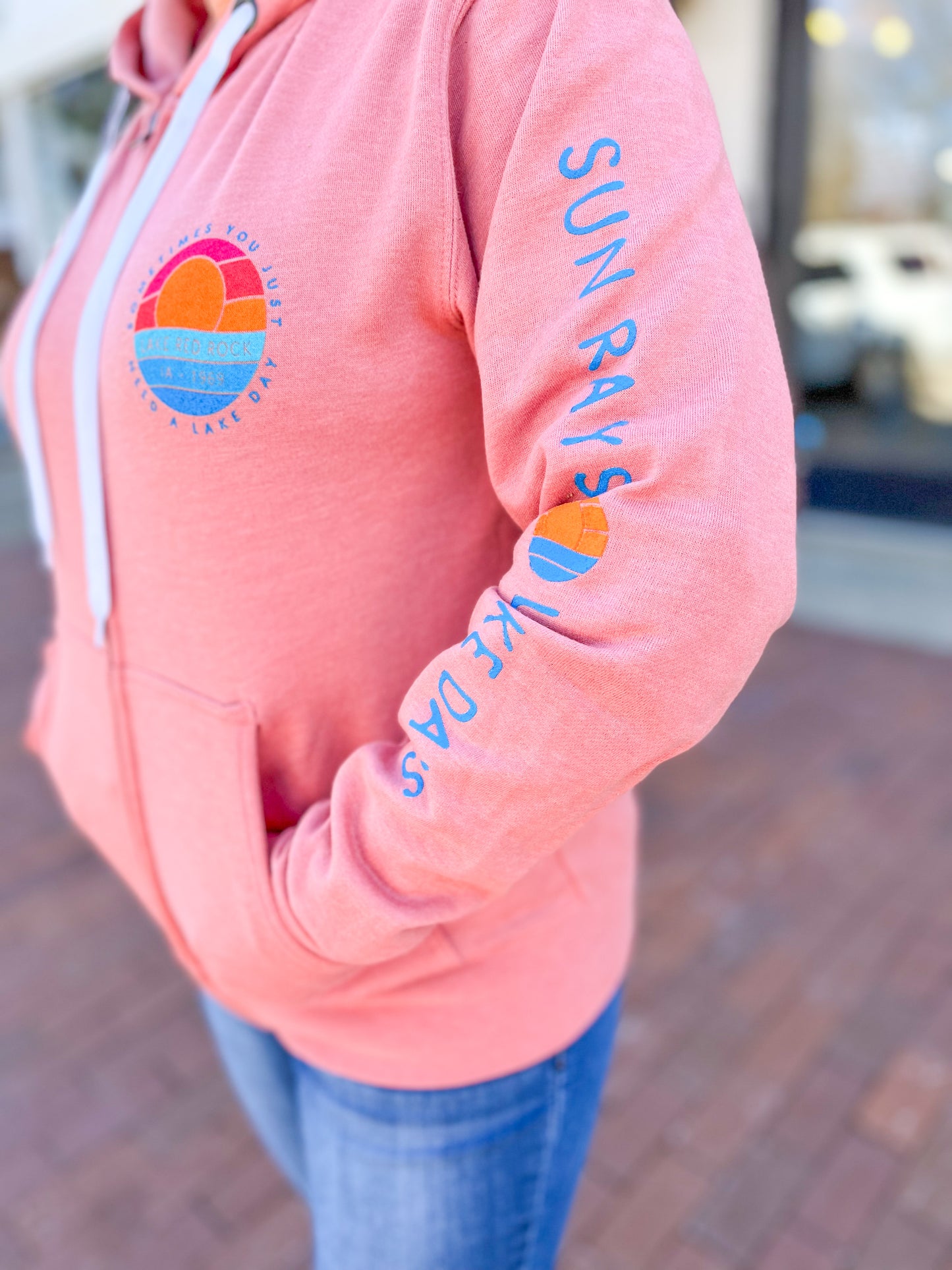 Sun Rays + Lake Days Zipper Hoodie