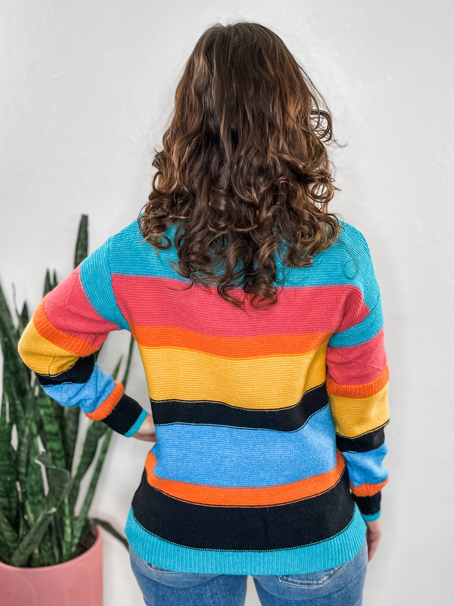 Multicolor Textured Sweater