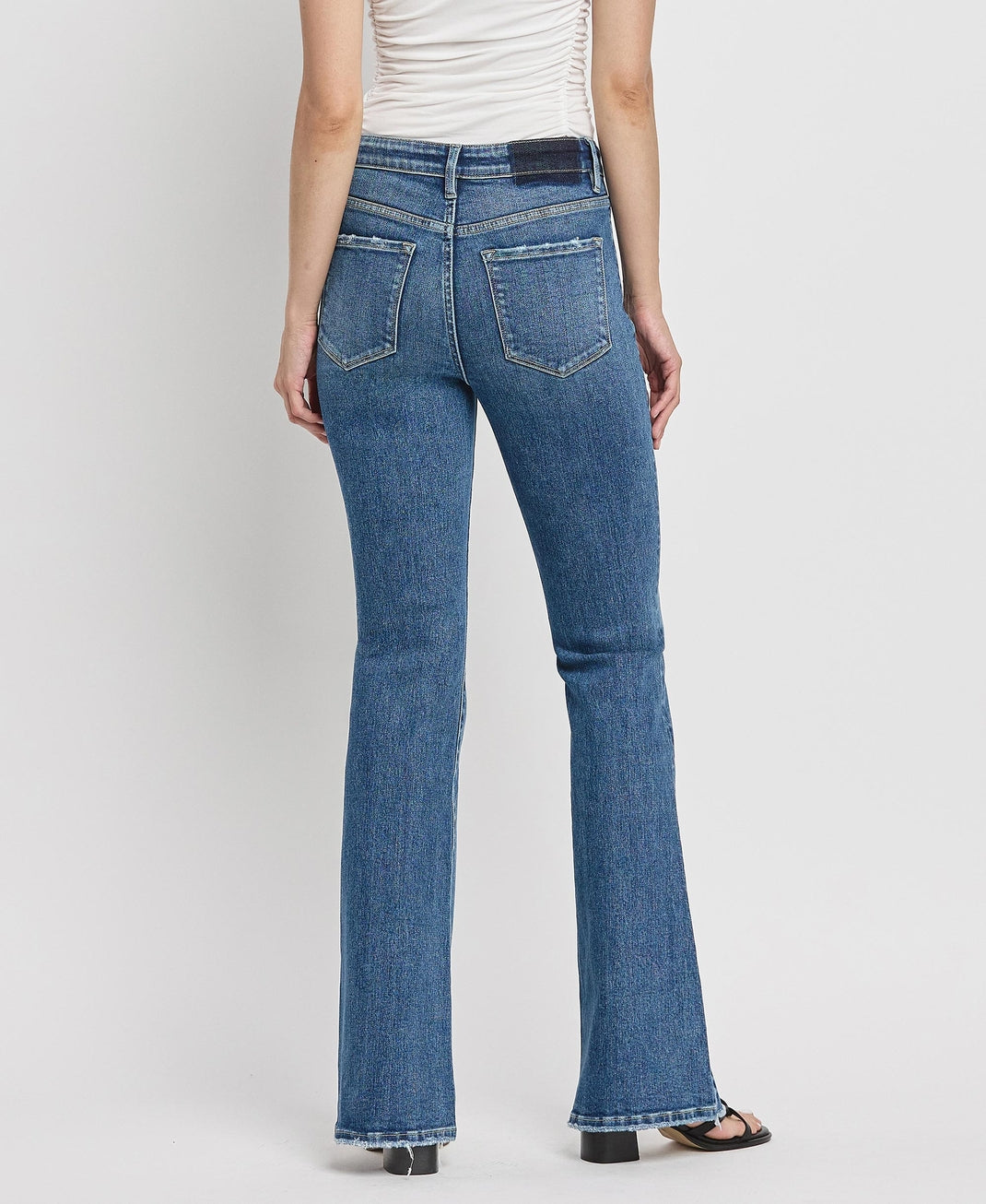 Vervet High Rise Slant Hem Flare