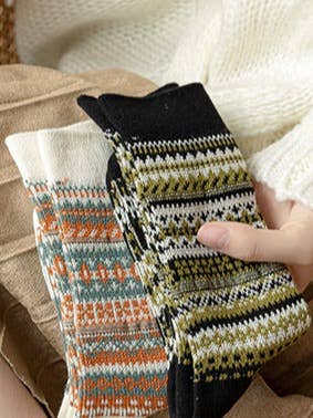 Vintage Bohemia Totem Knit Socks