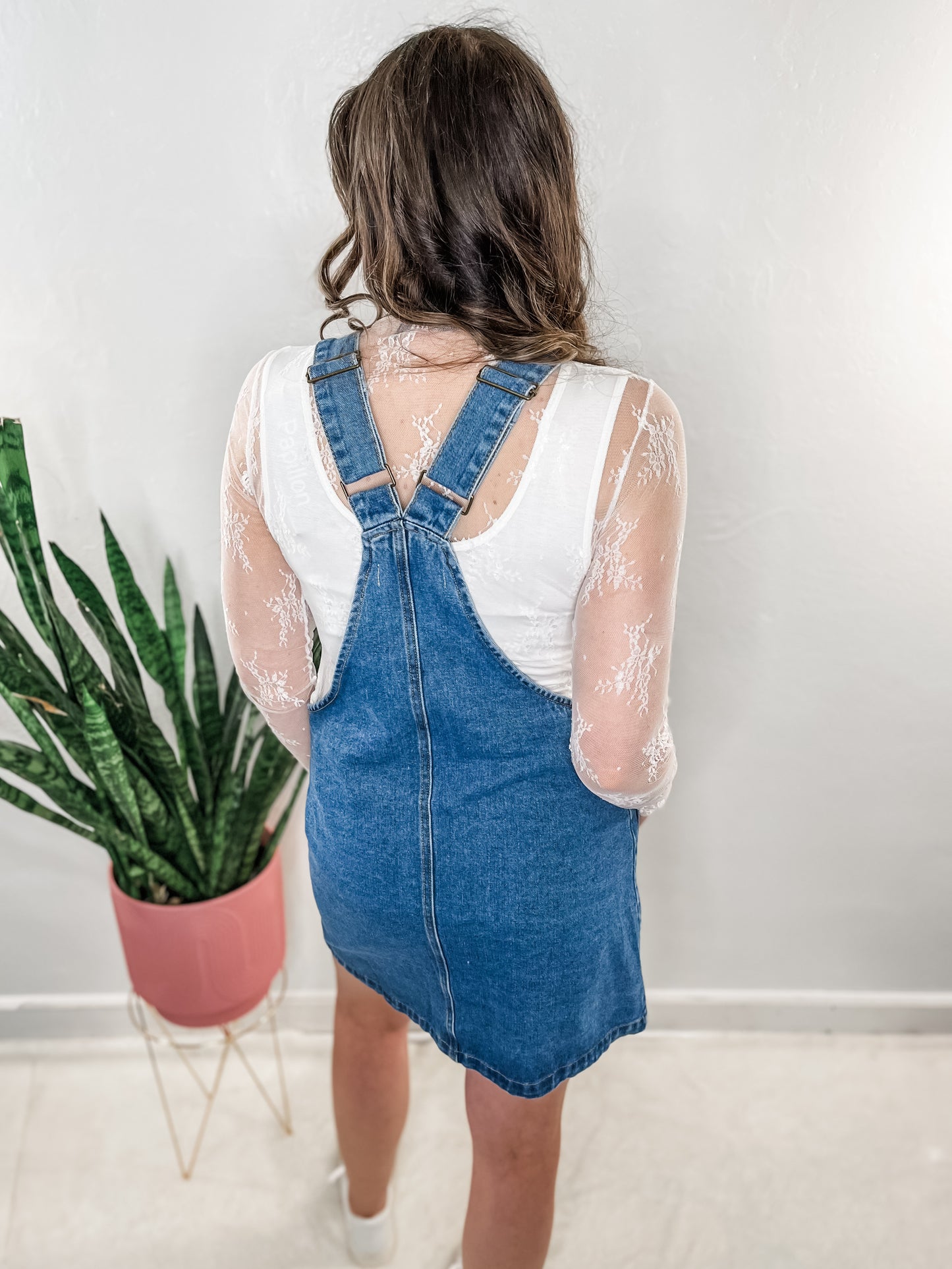 Denim Suspender Dress