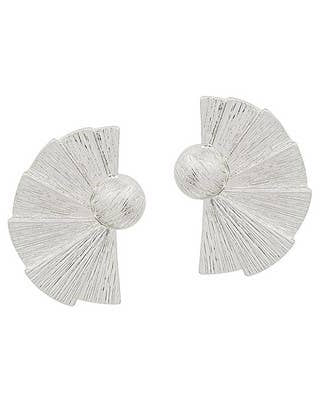 Fan Like Silver Shell Table "Sea"