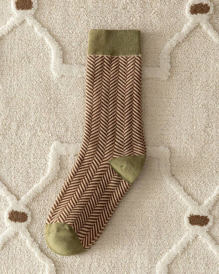Vintage Pattern Women's Socks for Fall & Winter