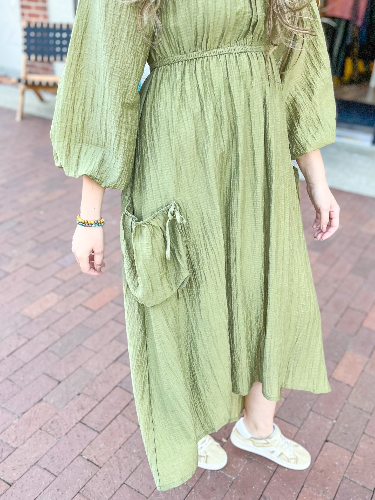 Olive Slouchy Pocket Maxi