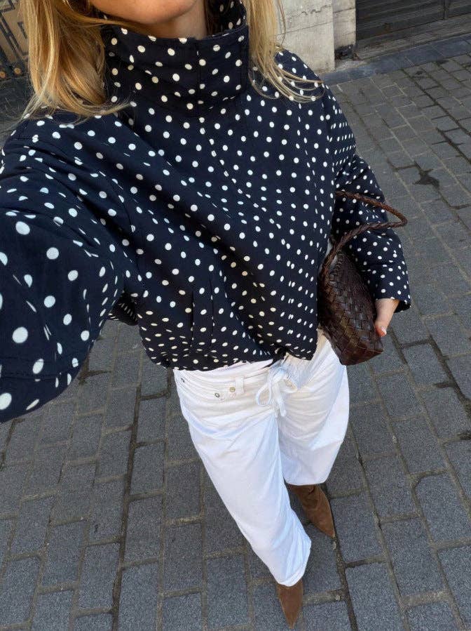 Polka Dot Woven Jacket
