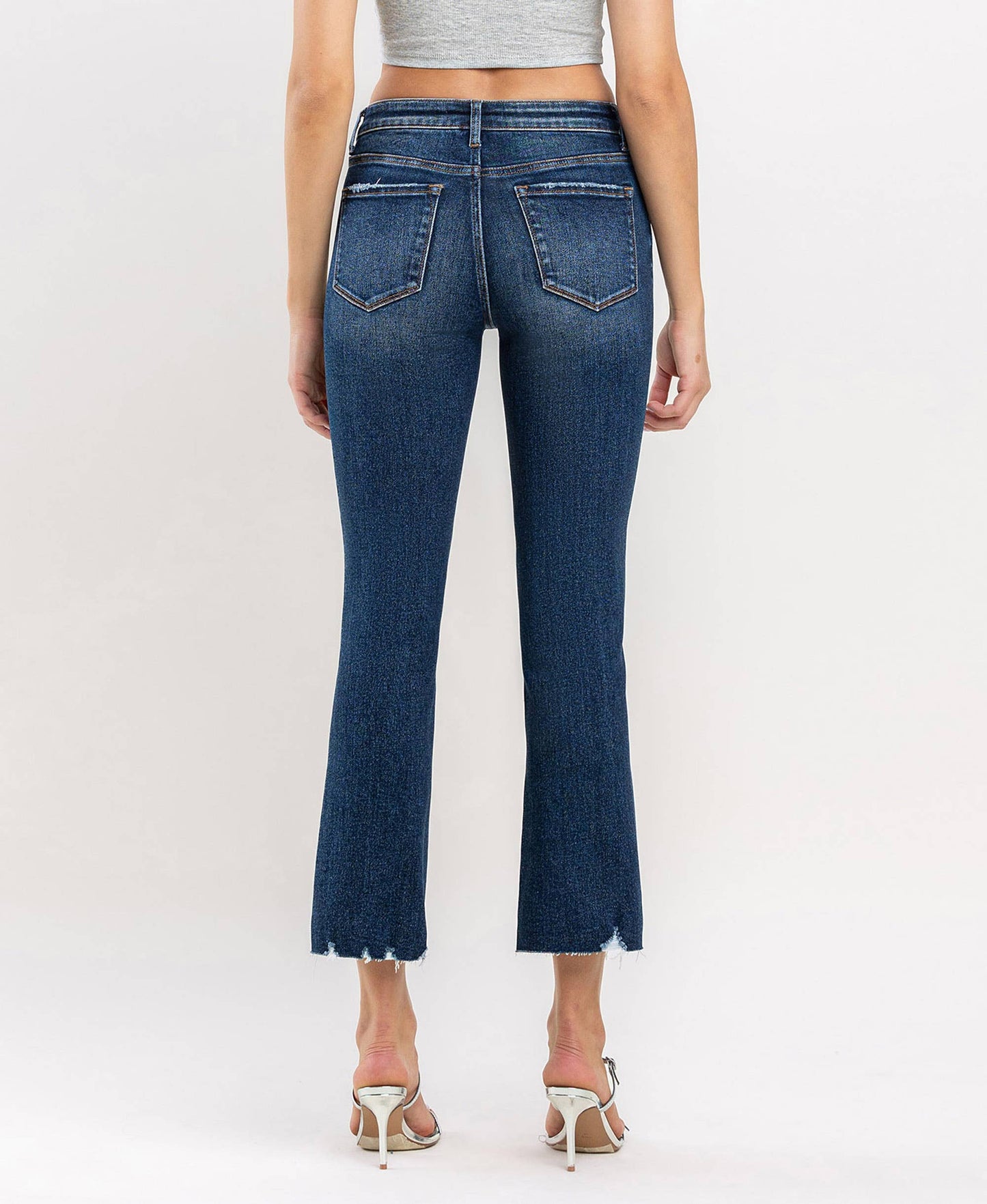 Lovervet Mid Rise Crop Mini Bootcut Jean