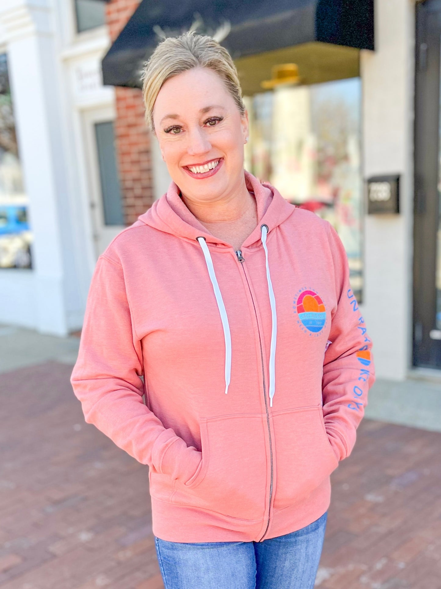 Sun Rays + Lake Days Zipper Hoodie