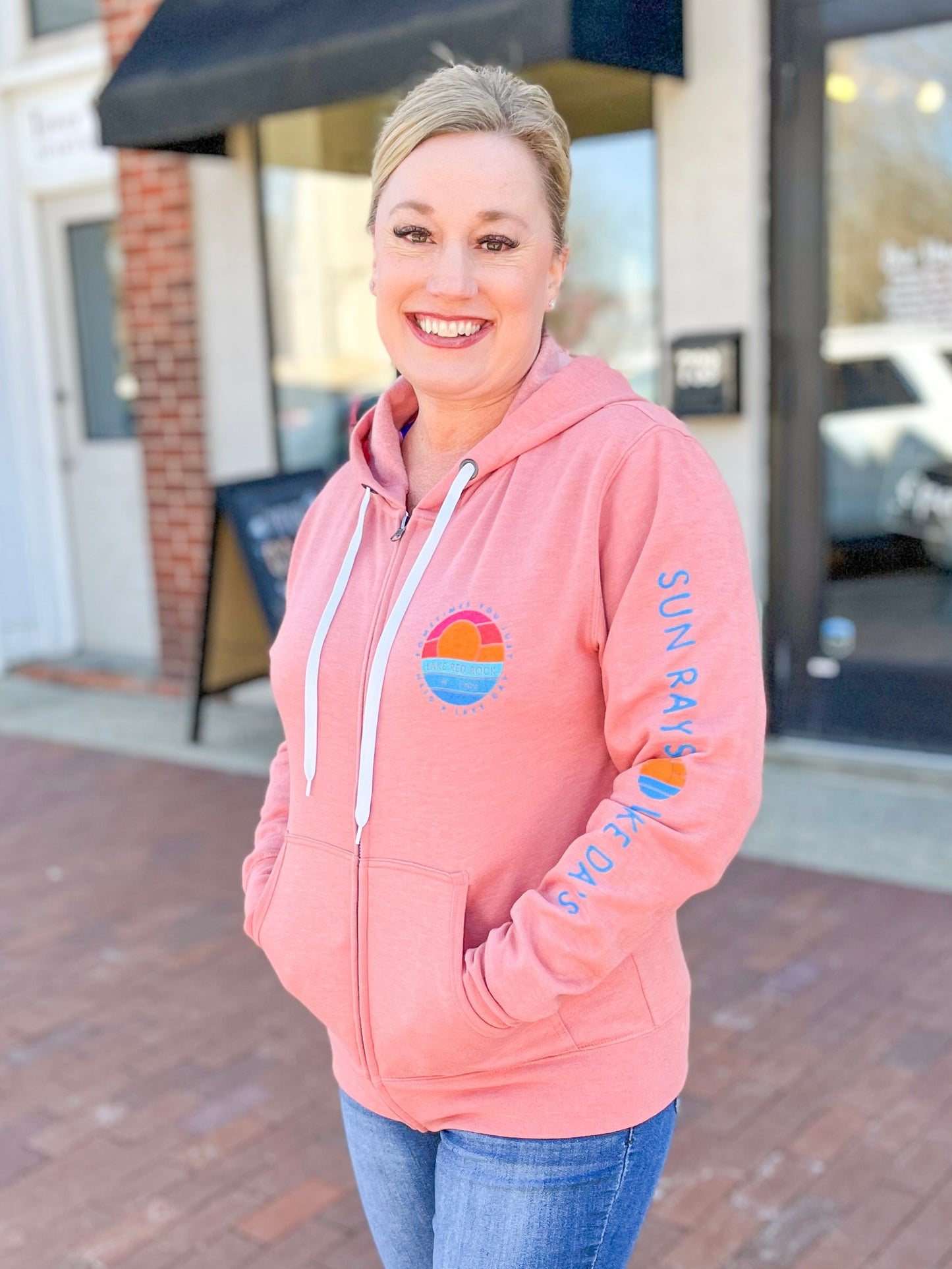 Sun Rays + Lake Days Zipper Hoodie
