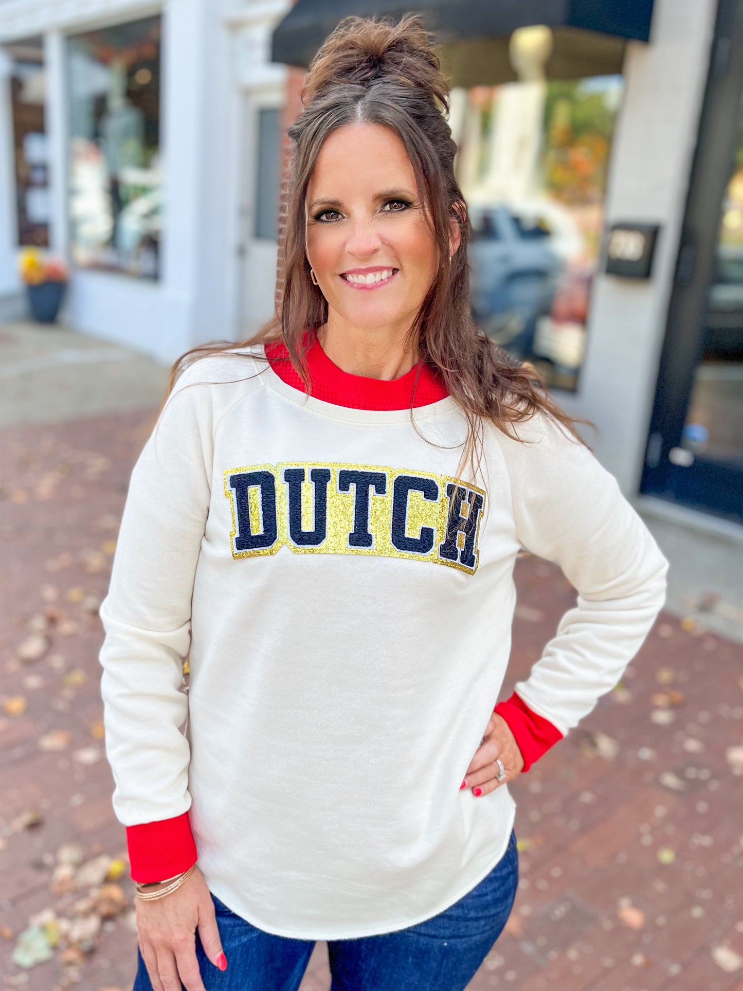 Dutch Chenille & Glitter Top