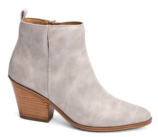 Light Grey Heeled Pointed Bootie