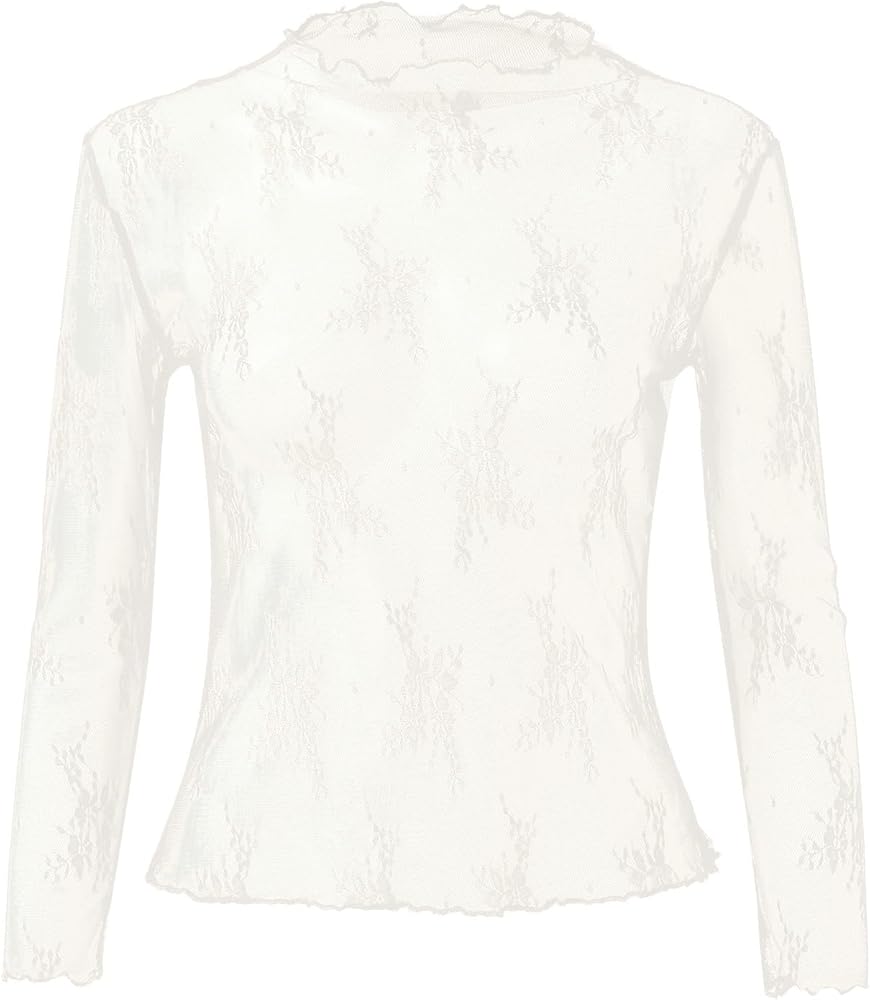 White Lace Layering Top