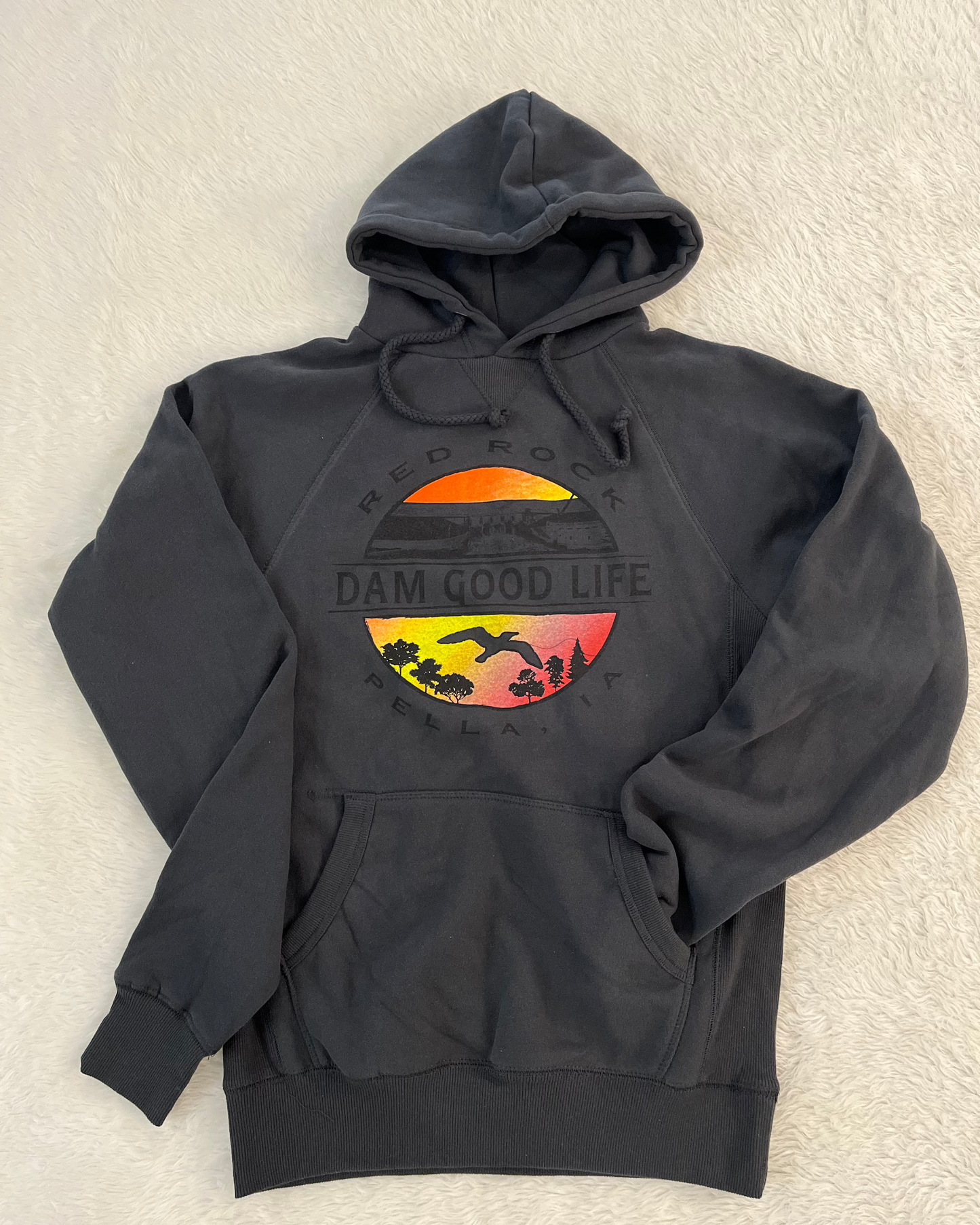 Dam Good Life Monotone Black Hoodie