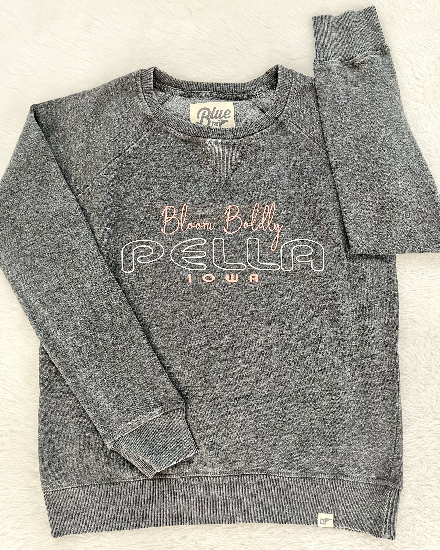 Bloom Boldly Pella Sweatshirt- Charcoal