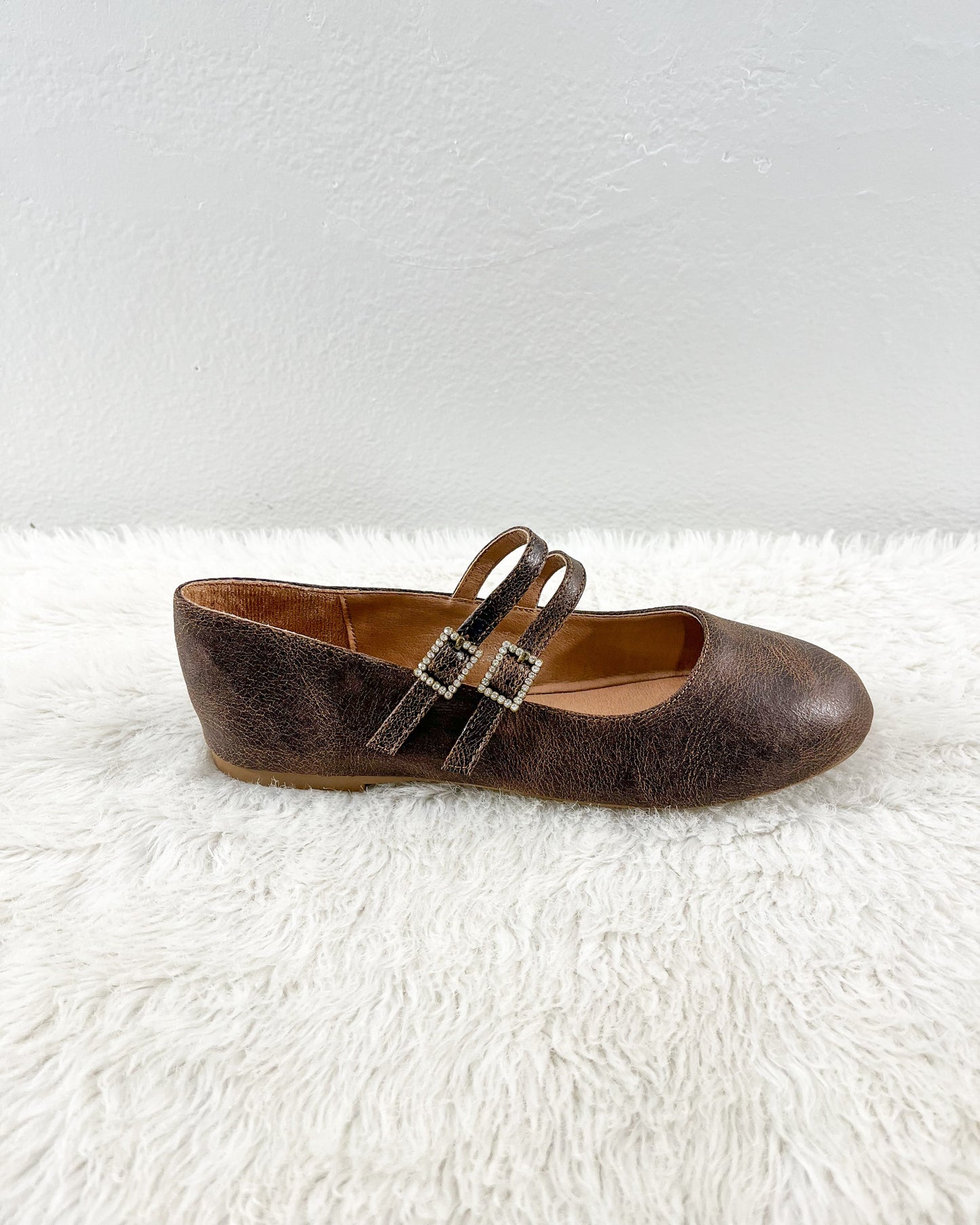 Espresso Crinkle Ballet Flat