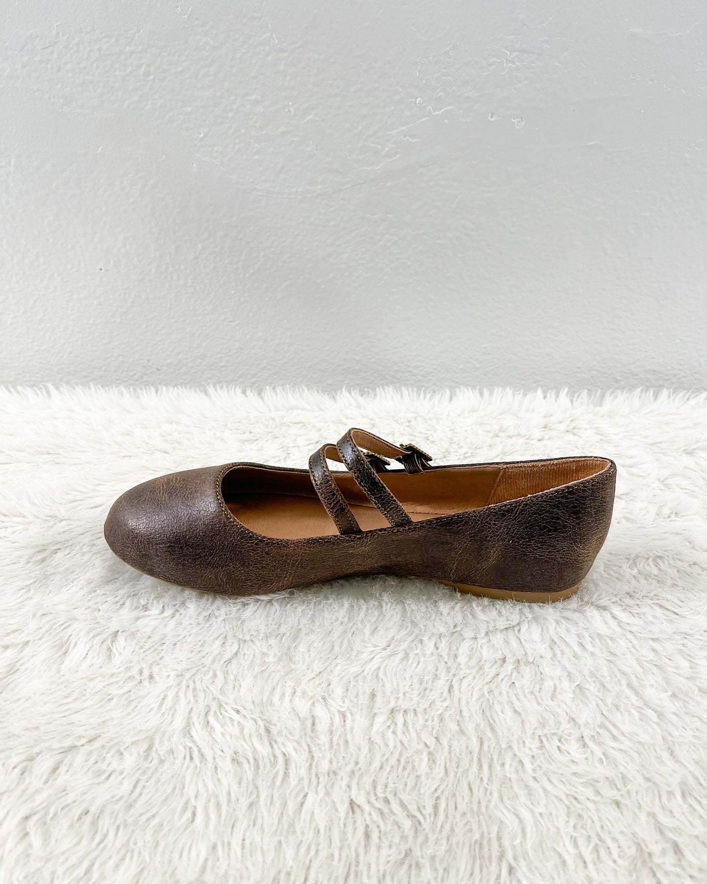 Espresso Crinkle Ballet Flat