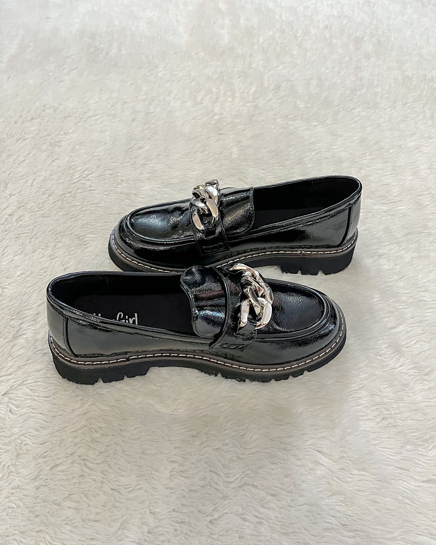 Black Patent Platform Loafers