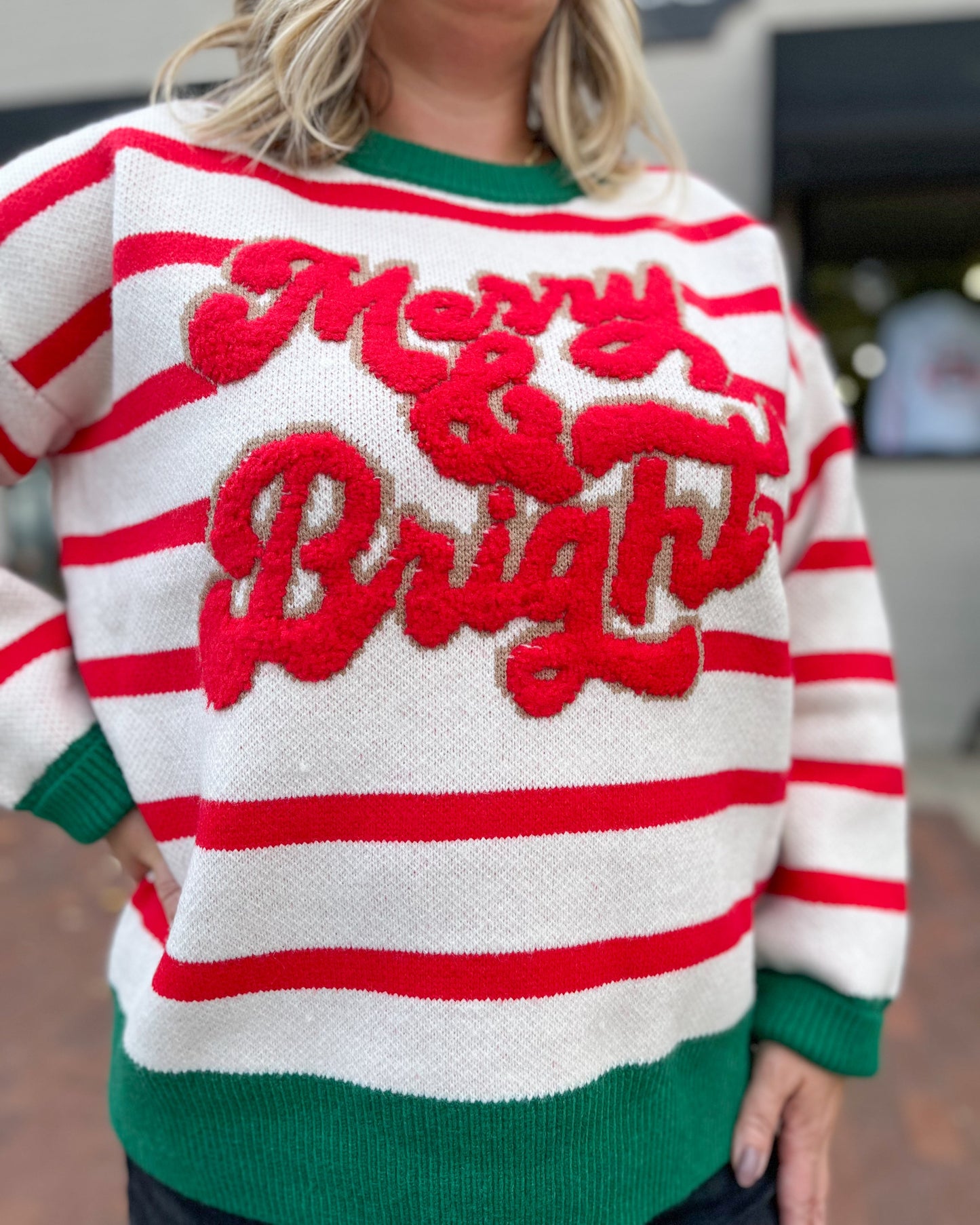 Merry & Bright Striped Sweater