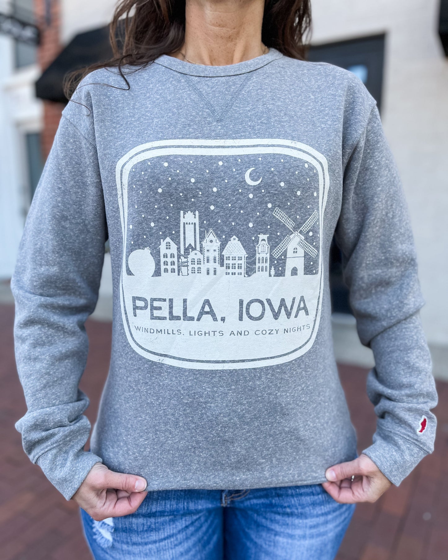 Windmills, Lights & Cozy Nights Grey Sweatshirt