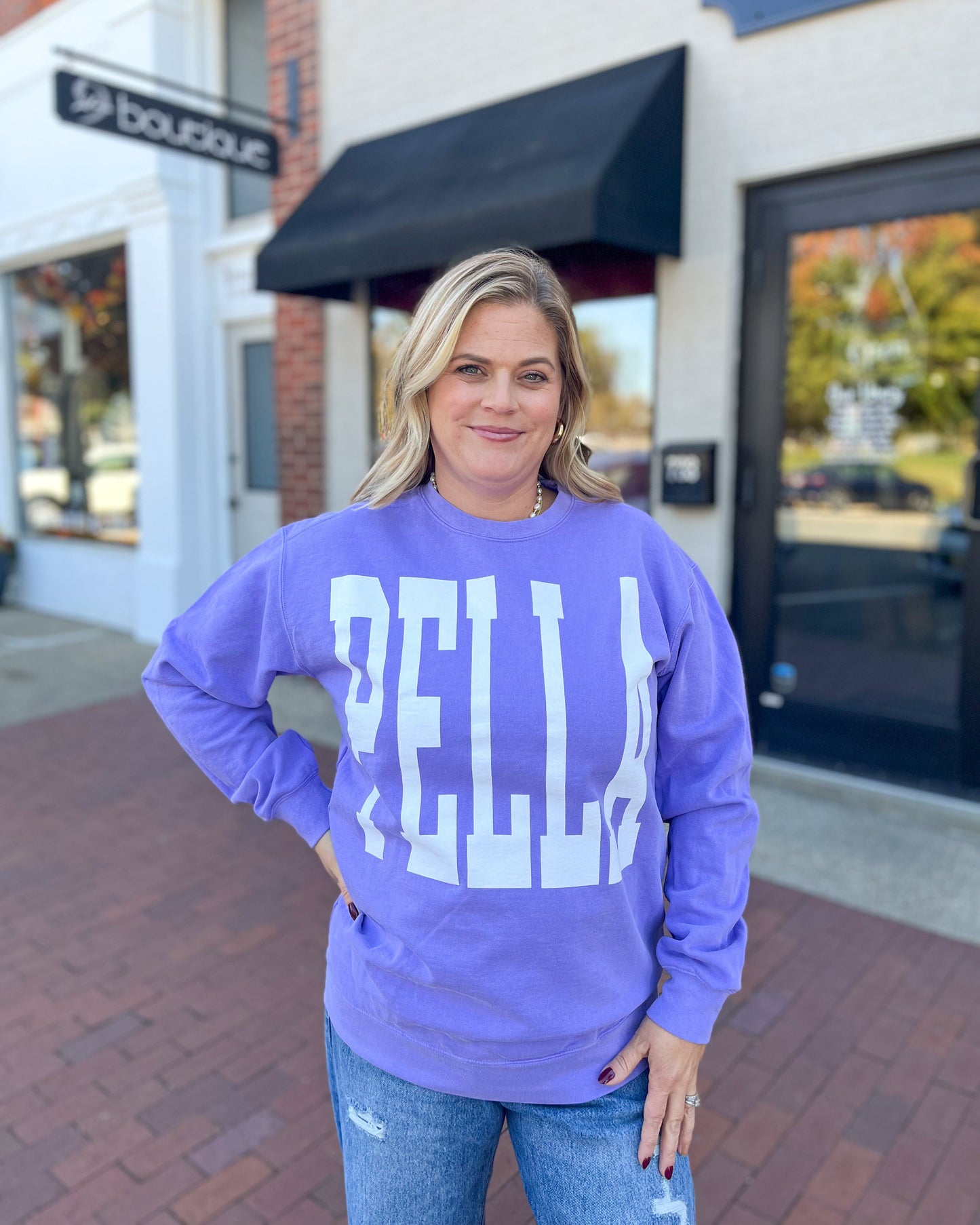 PELLA Tall Script Crewneck Sweatshirt