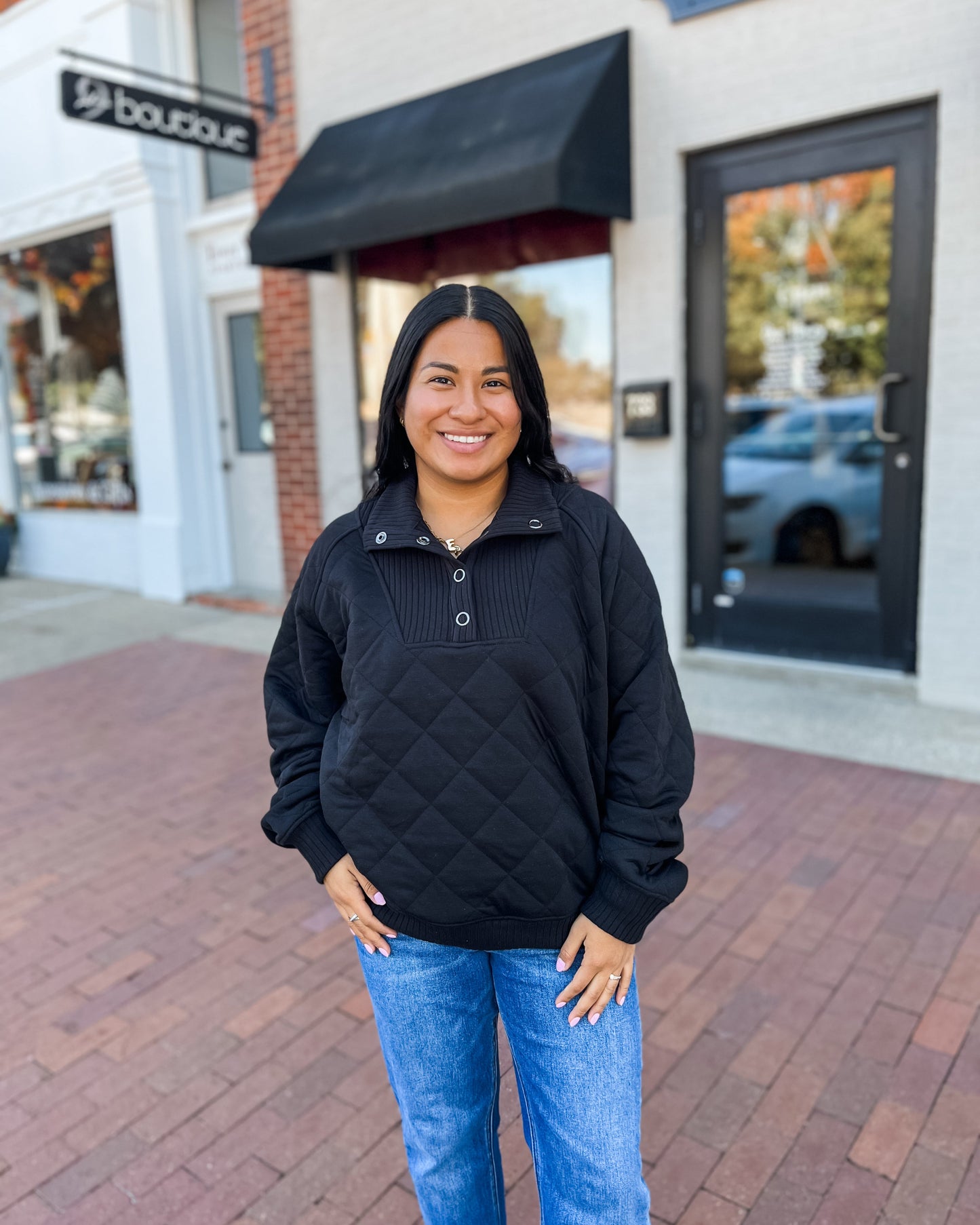 Quilted Quarter Snap Pullover