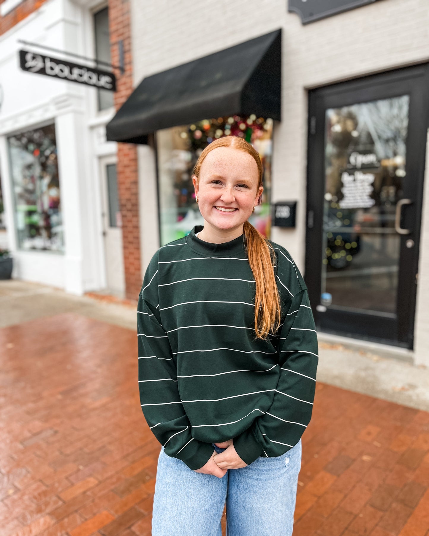 Modal Striped Long Sleeve Top