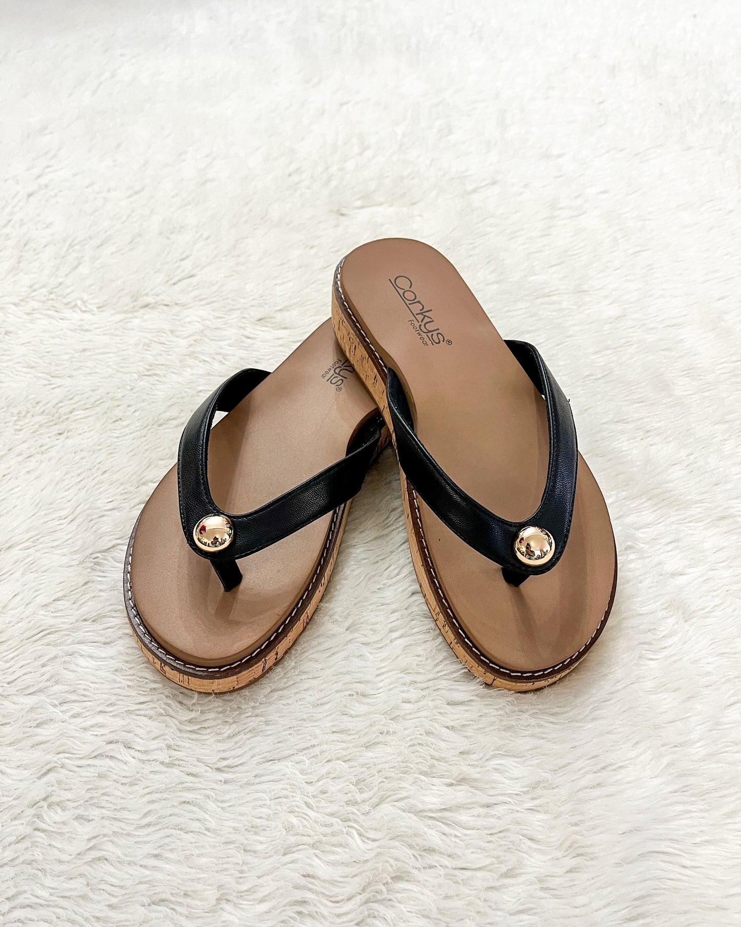 Off The Deep End Black Flip Flop