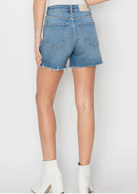 Hybrid Style High Rise Midi Shorts