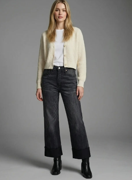 Artemis - Transform Tummy Control Black Cuff Jean