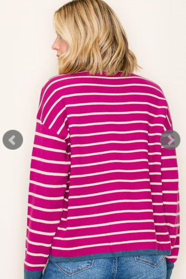 Oversized Striped Pullover