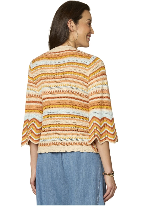 Colorful Striped Crochet Sweater