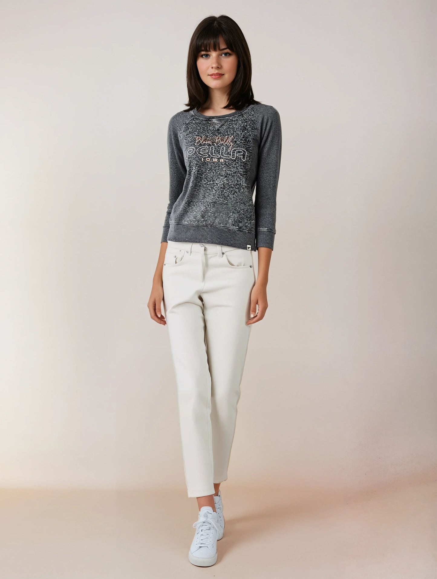 Bloom Boldly Pella Sweatshirt- Charcoal