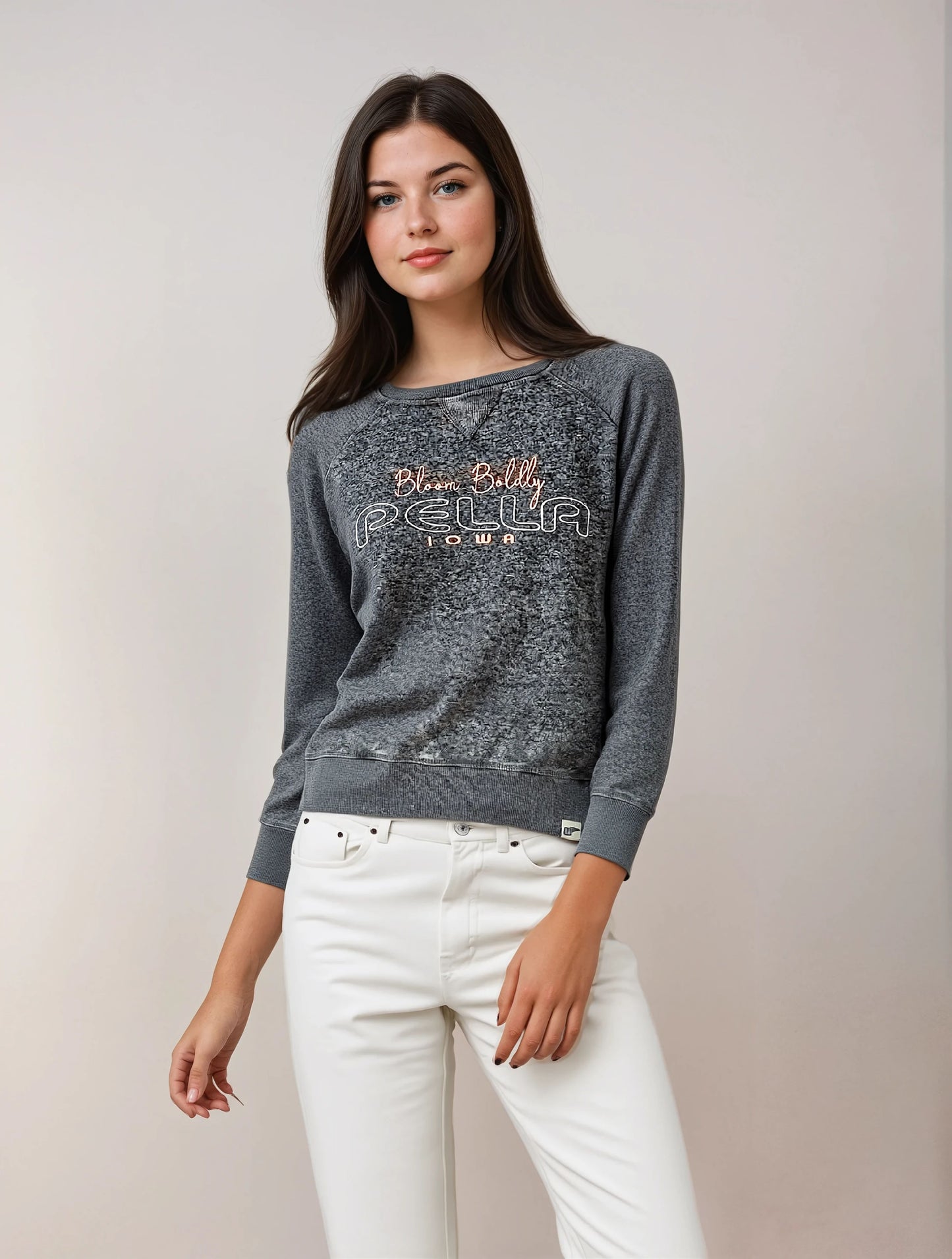 Bloom Boldly Pella Sweatshirt- Charcoal