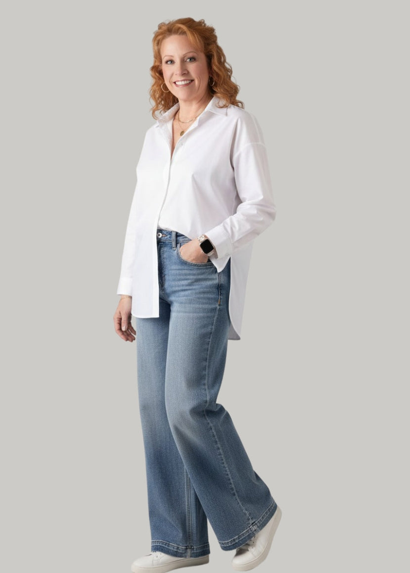 Flying Monkey - "Elbe River" High Rise Wide Leg