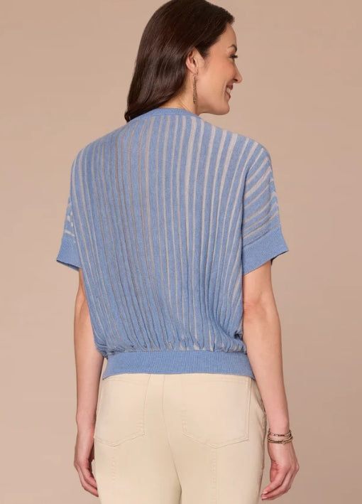 Horizon Blue Doleman Sleeve Top