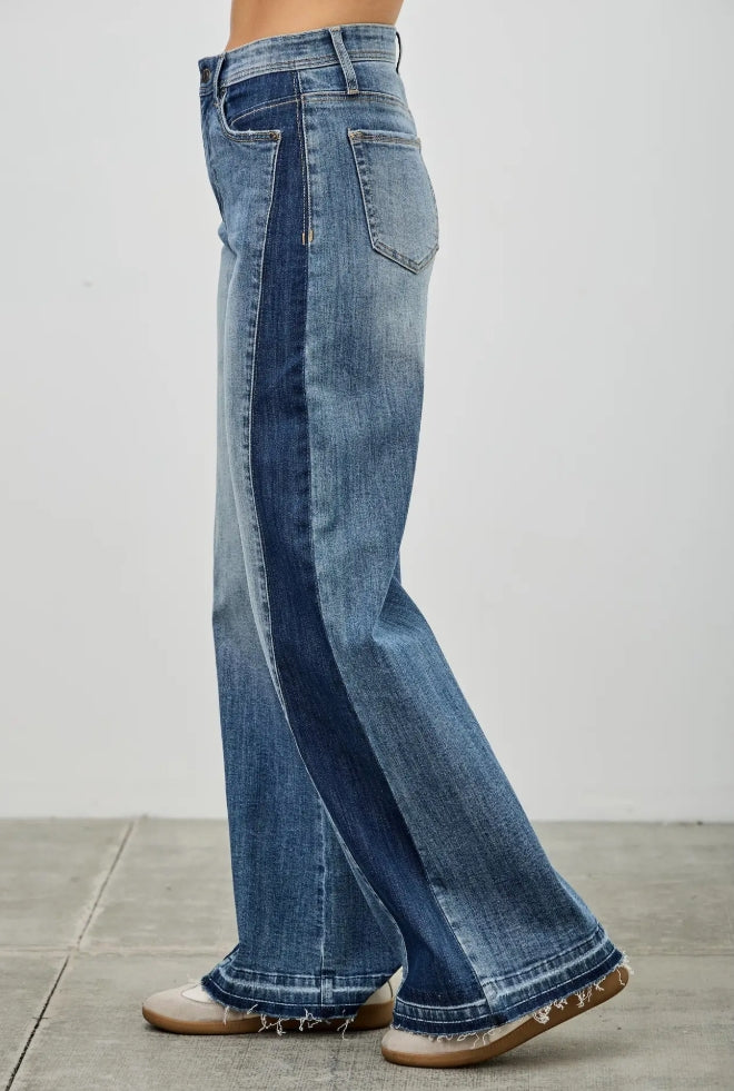 High Rise Wide Leg with Released Hem