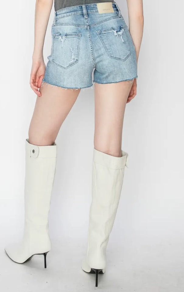 Artemis - High Rise Stretch Denim Shorts