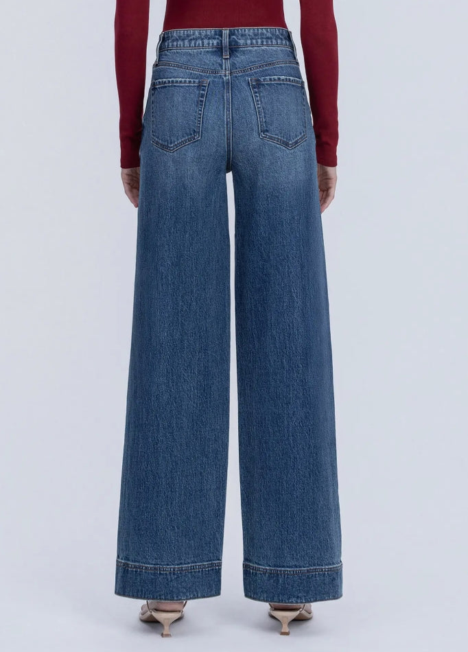 Super High Rise Trouser Hem Baggy Wide Leg "Celestial Reflections"