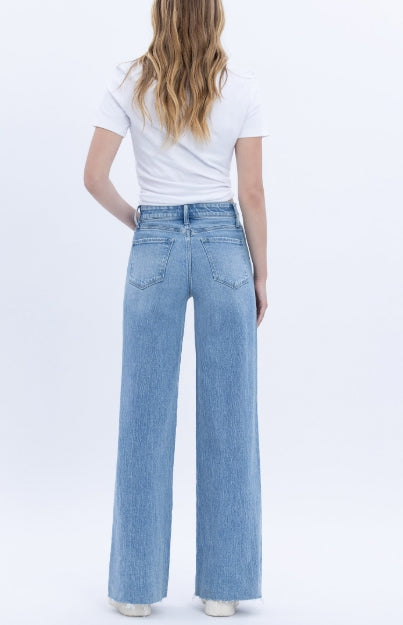 "Poprock" High Rise Wide Leg Jean