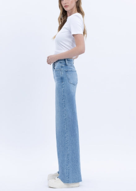 "Poprock" High Rise Wide Leg Jean